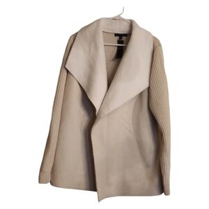 NWT Sienna & Sage Faux Shearling Drape Cardigan with Ribbed Sleeves Size 2X
